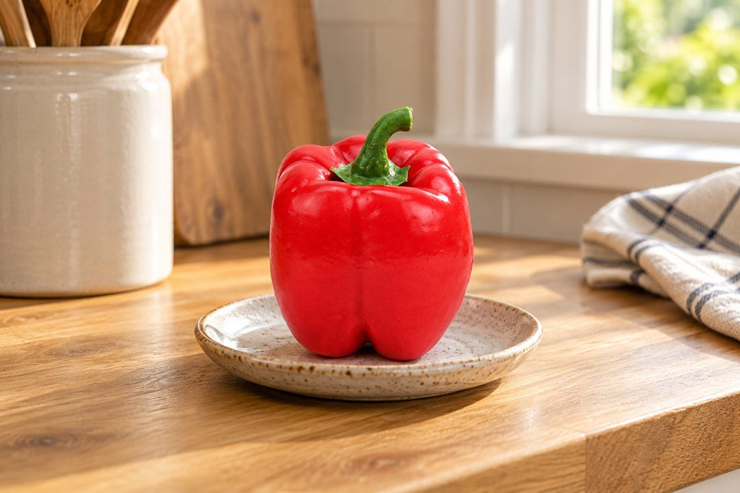 10cm Best Artificial Weighted Bell Peppers in a UK home or garden setting