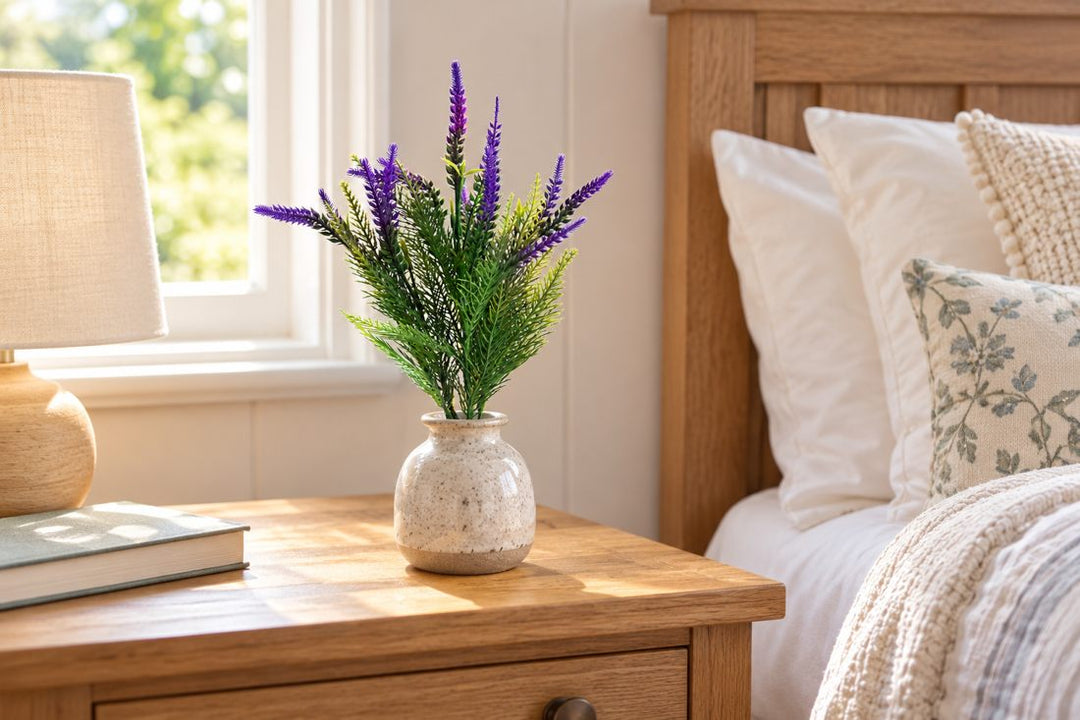 Best Artificial 34cm Premium Lavender Spray in a UK home or garden setting