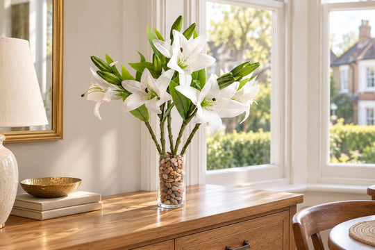 5 Best Artificial 35cm Tiger Lillies in a UK home or garden setting