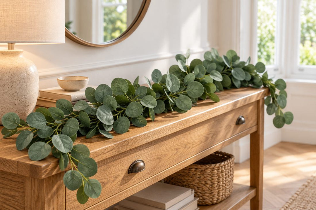 Best Artificial Eucalyptus Garland in a UK home or garden setting