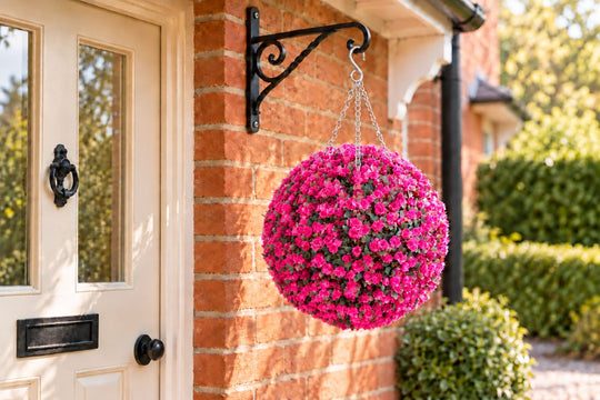 Best Artificial Pink Rose Flower Ball in a UK home or garden setting