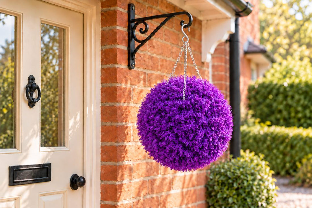 Best Artificial Purple Heather Ball in a UK home or garden setting
