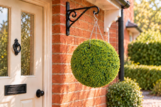 Best Artificial conifer ball hanging outside a British home