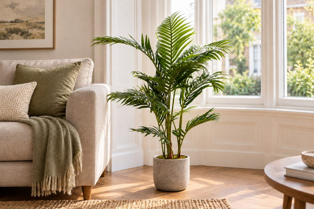 Best Artificial Areca Palm Tree in a UK home or garden setting