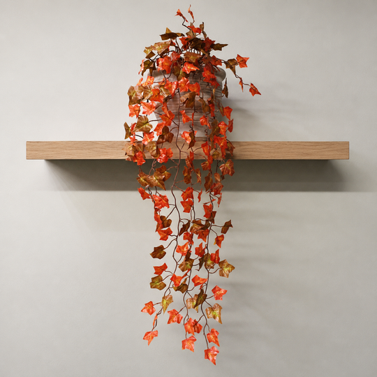 Best Artificial 100cm Two Tone Autumn English Trailing Ivy Garland - TI15 - detail view