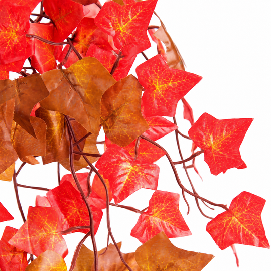 Best Artificial 100cm Two Tone Autumn English Trailing Ivy Garland - TI15 - close-up
