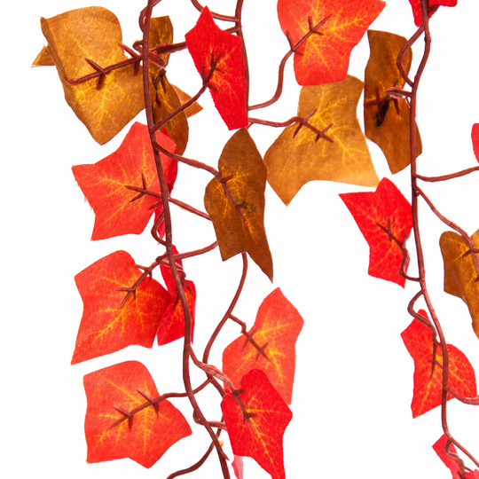 Best Artificial 100cm Two Tone Autumn English Trailing Ivy Garland - TI15 - size and scale view