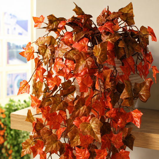 Best Artificial 100cm Two Tone Autumn English Trailing Ivy Garland - TI15 - styled setting
