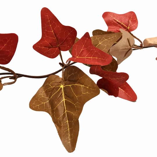 Best Artificial 200cm-6ft 7" Large Leaf Two Tone Autumn English Ivy Garland - LG15 - size and measurements