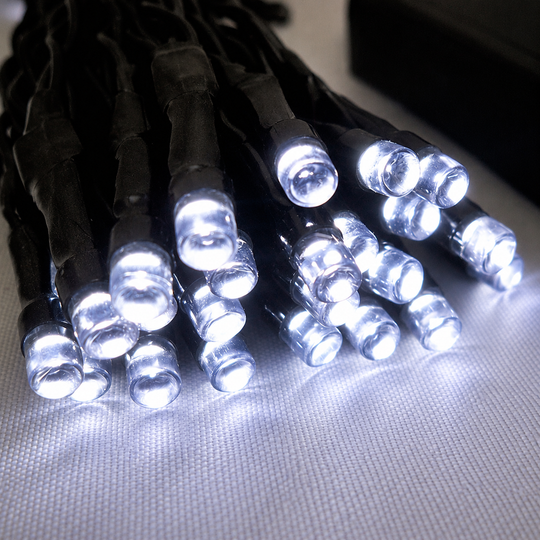 LED Outdoor Waterproof Battery 8 Multi-Function String Lights with Timer - lifestyle display