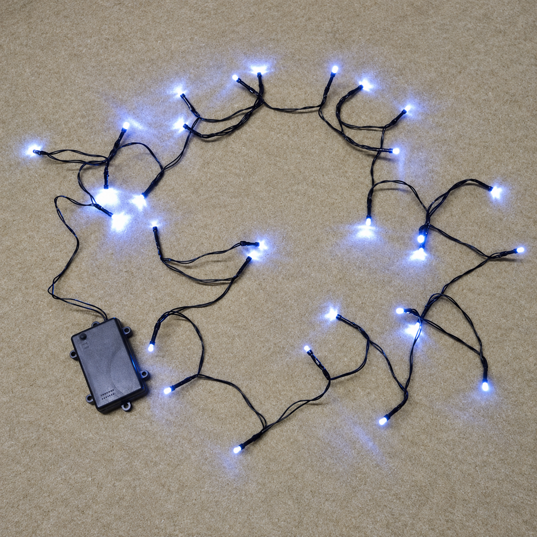 LED Outdoor Waterproof Battery 8 Multi-Function String Lights with Timer - detail view
