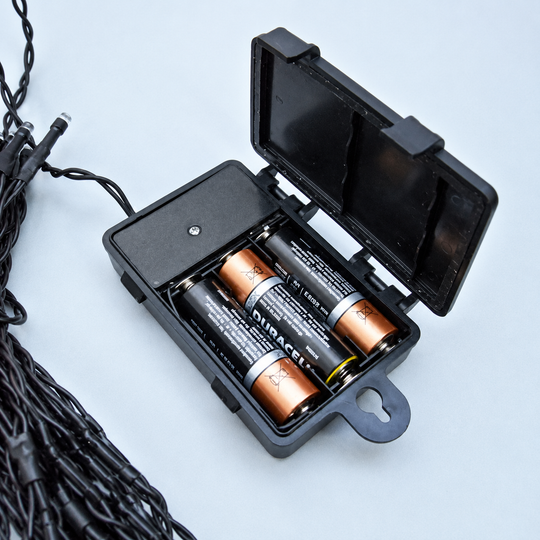 LED Outdoor Waterproof Battery 8 Multi-Function String Lights with Timer - close-up