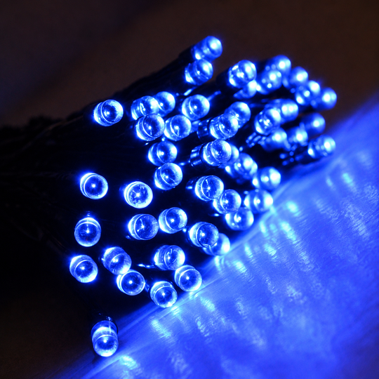 LED Outdoor Waterproof Battery 8 Multi-Function String Lights with Timer - size and scale view