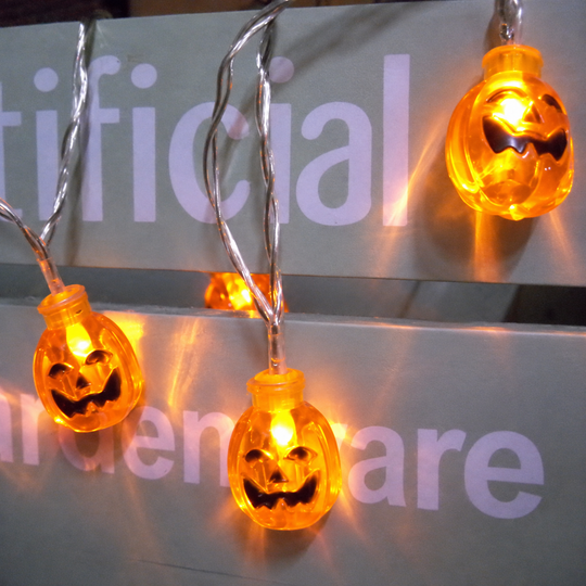 20 Pumpkin 3d LED Indoor Battery 3M String Fairy Lights - lifestyle display