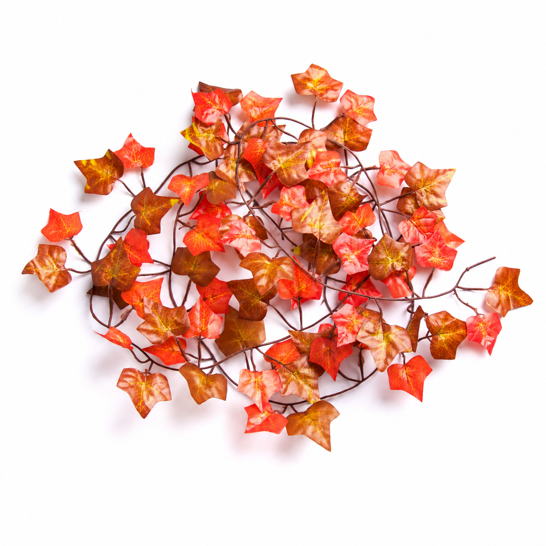 Best Artificial 7ft - 210cm Two Tone Autumn English Ivy Garland - IL15 - close-up