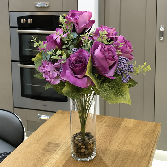 Best Artificial Vintage Rose Spray — square lifestyle display
