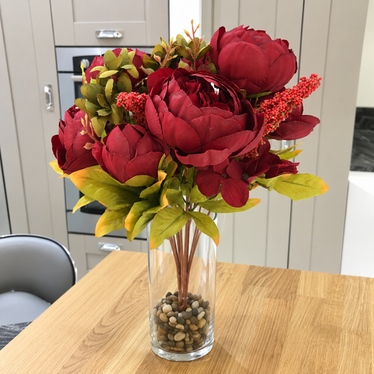 Best Artificial Vintage Peony Spray — square lifestyle display