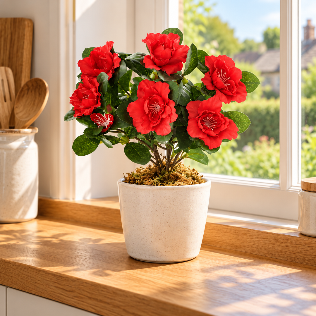 Best Artificial 27cm Azalea Plug Plant - Pot NOT Included — square lifestyle display