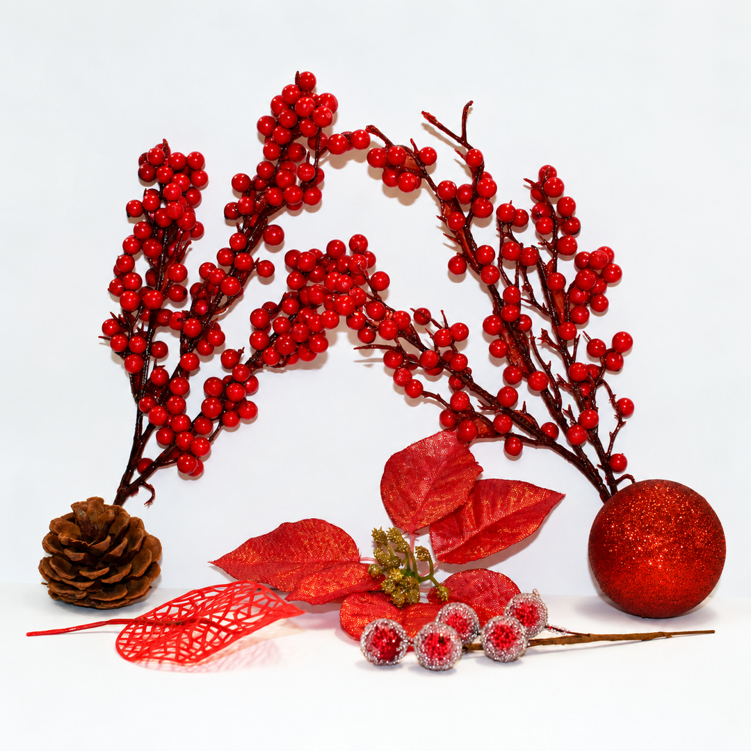 Red Christmas Garland Decorations — square product display
