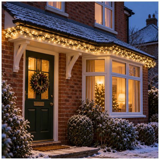Cluster lights UK house lifestyle — warm-white