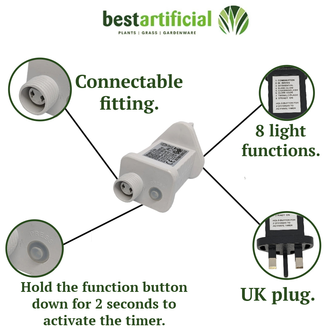 2m x 2m Connectable LED Indoor/Outdoor 120 Net LED Lights