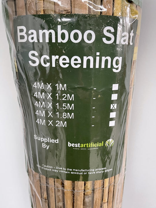 Bamboo Split Slat Fencing Screening Rolls for Garden Outdoor Privacy