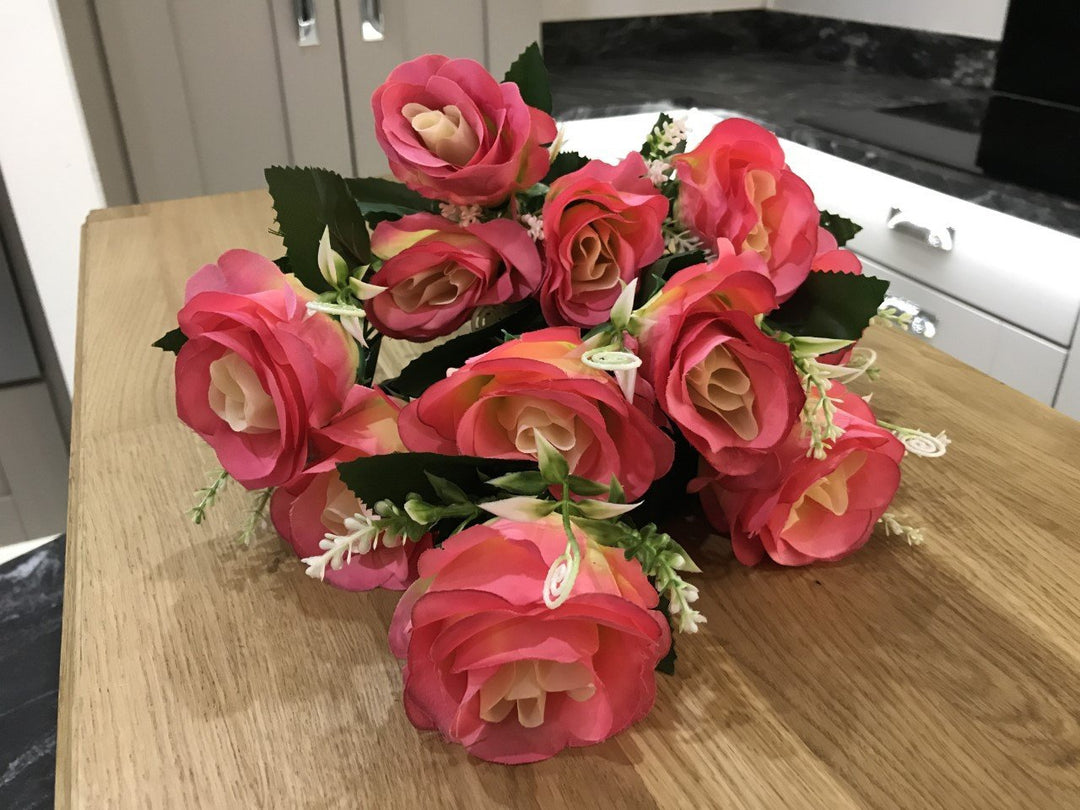 Best Artificial 9 - 12 Head Rose Spray