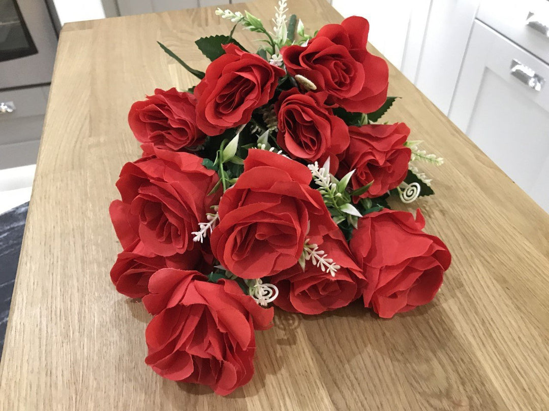 Best Artificial 9 - 12 Head Rose Spray