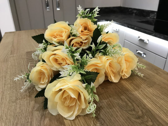 Best Artificial 9 - 12 Head Rose Spray