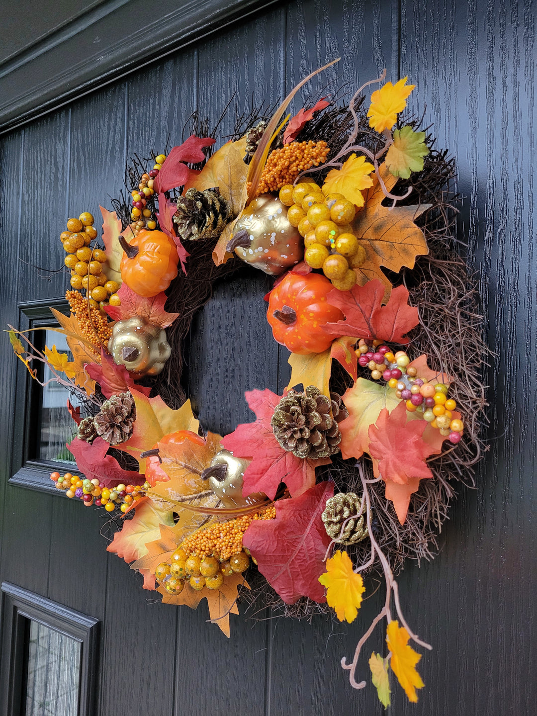 50cm Wicker Autumn Winter Halloween Wreath