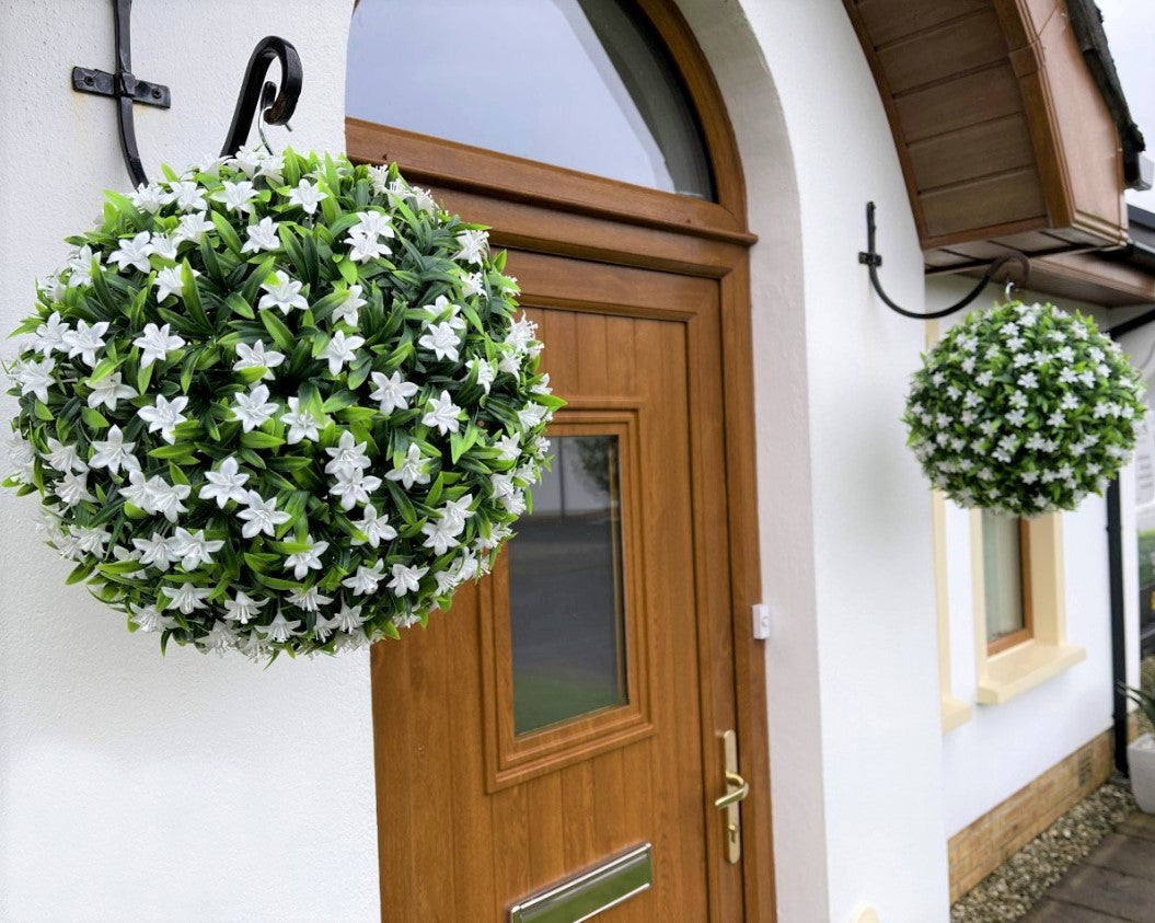 Best Artificial White Lush Lily Flower Ball