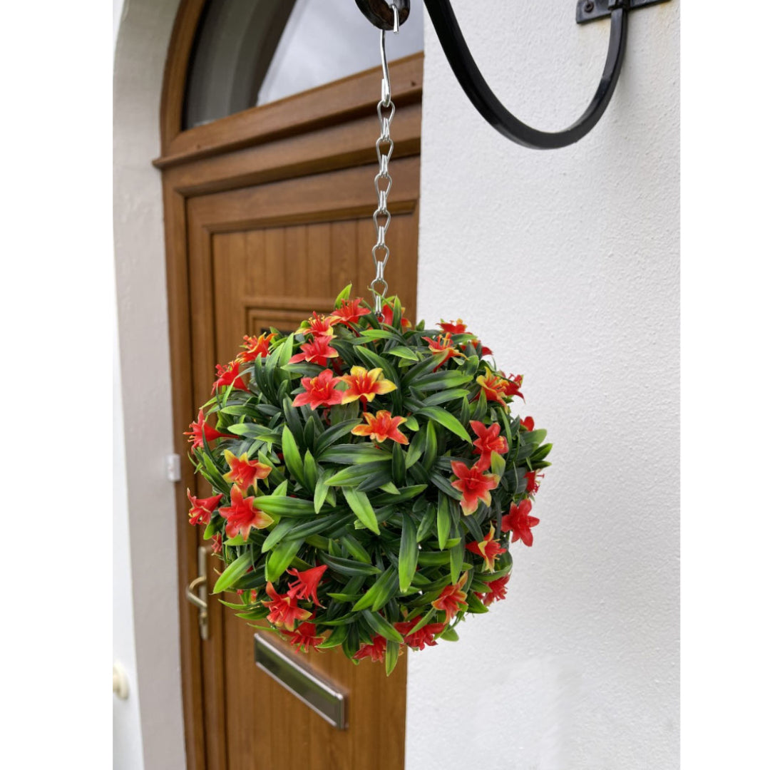 Best Artificial Orange Lush Lily Flower Ball