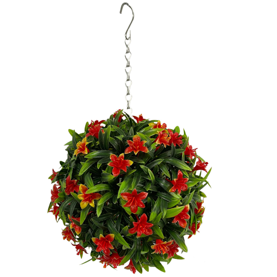 Best Artificial Orange Lush Lily Flower Ball