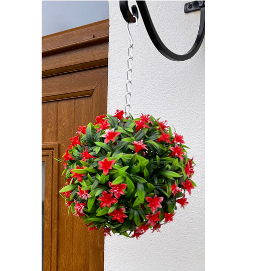 Best Artificial Red Lush Lily Flower Ball