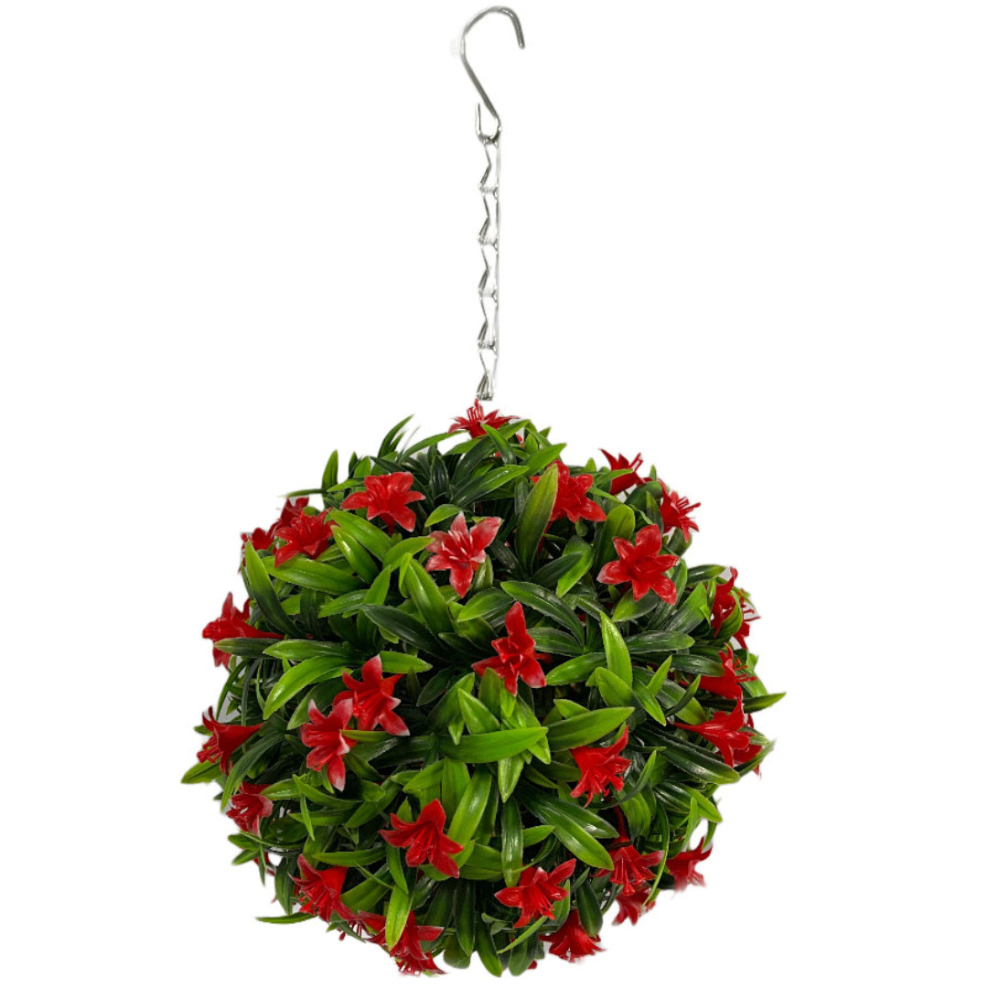 Best Artificial Red Lush Lily Flower Ball