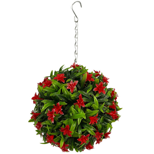 Best Artificial Red Lush Lily Flower Ball