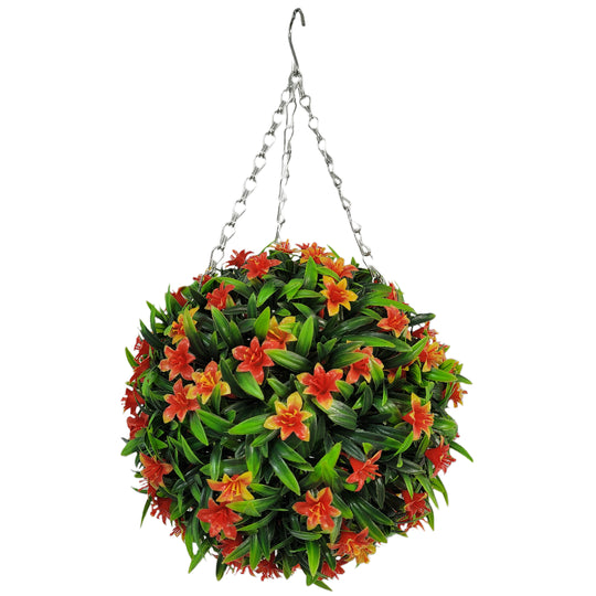 Best Artificial Orange Lush Lily Flower Ball