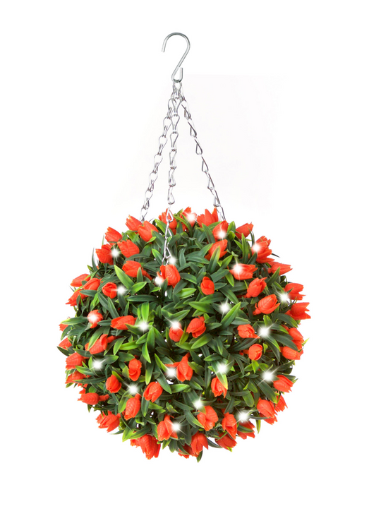 Best Artificial Pre-Lit 28cm Flower Balls