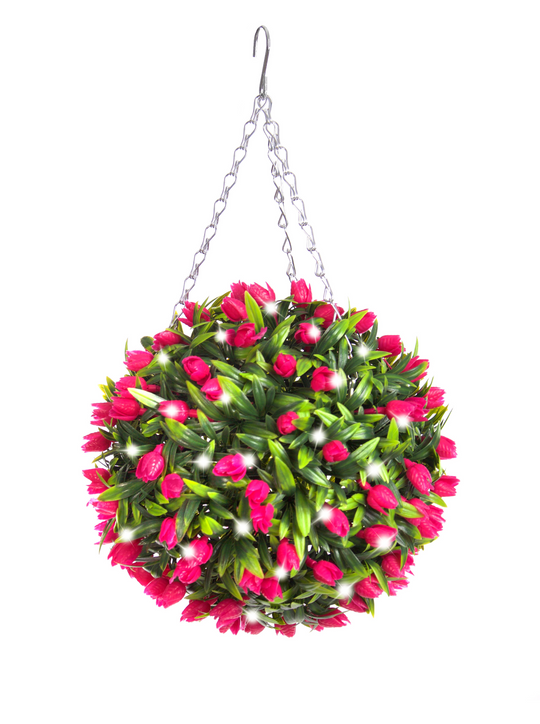 Best Artificial Pre-Lit 28cm Flower Balls
