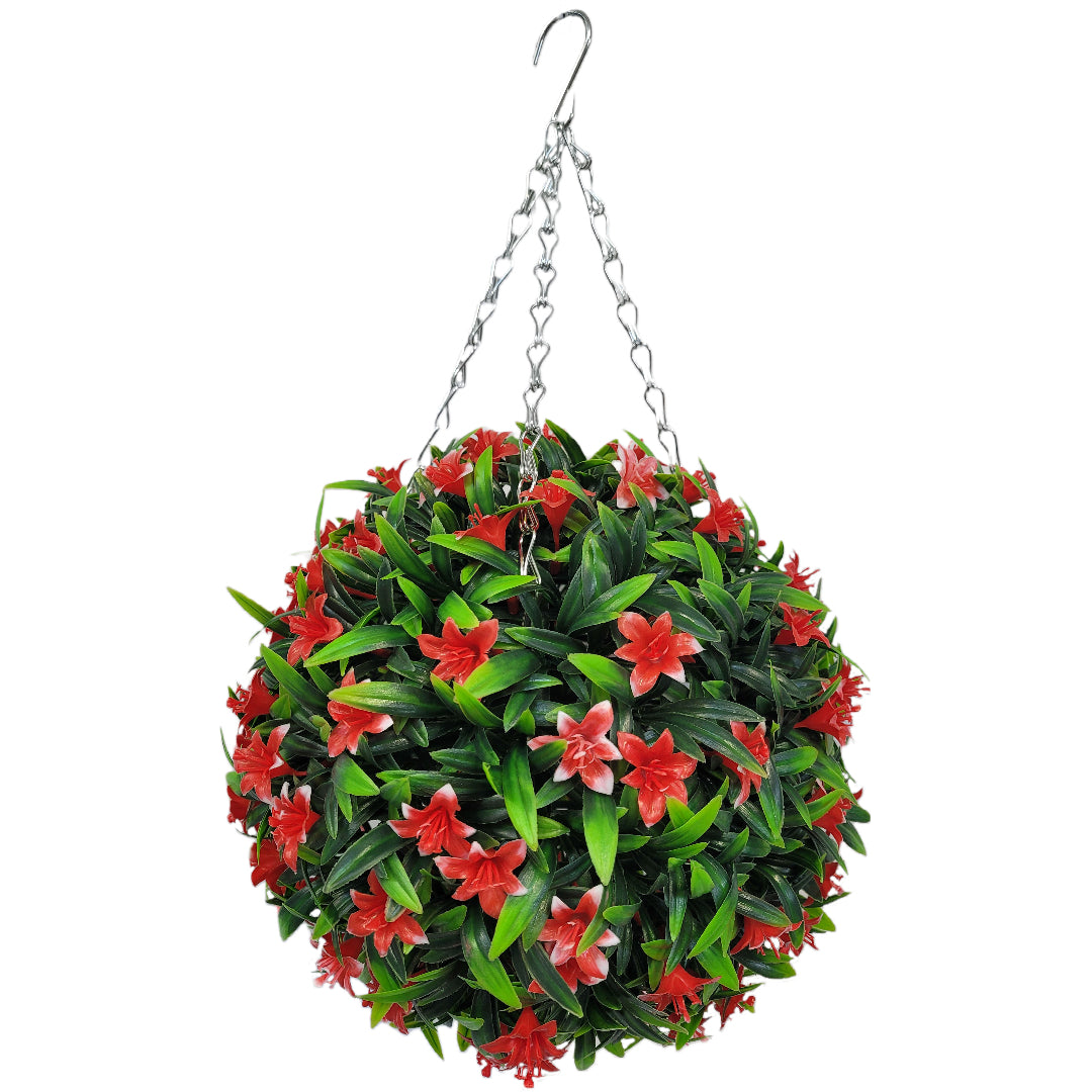 Best Artificial Red Lush Lily Flower Ball