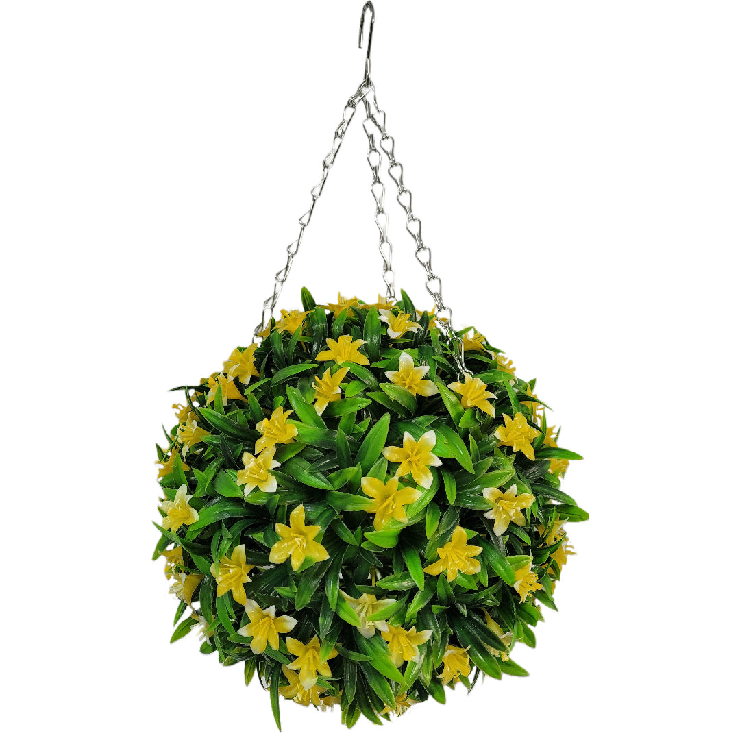 Best Artificial Yellow Lush Lily Flower Ball