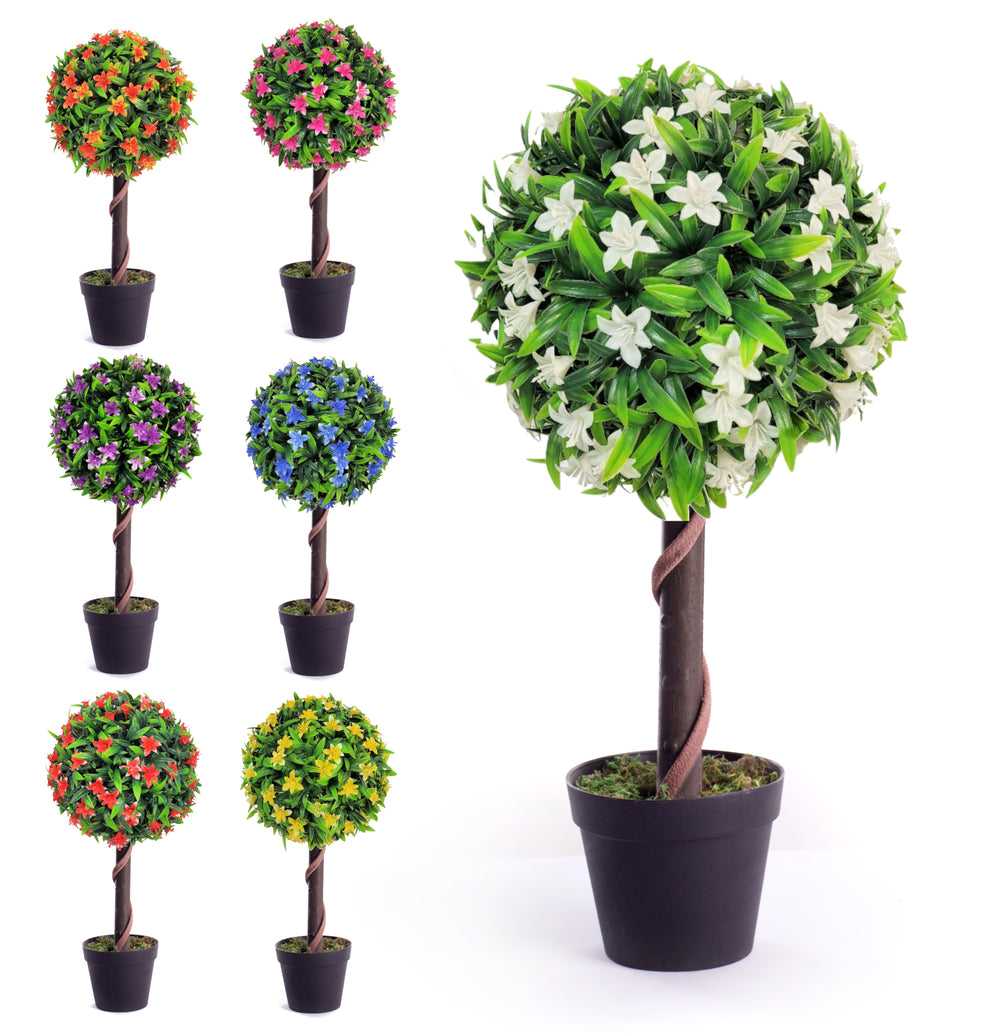 Best Artificial 2ft - 60cm Lily Ball Tree - front view