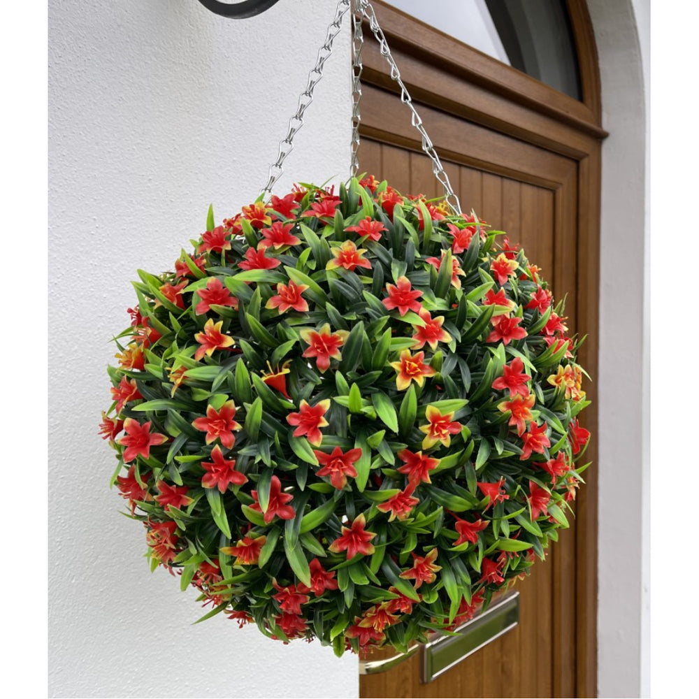Best Artificial Orange Lush Lily Flower Ball