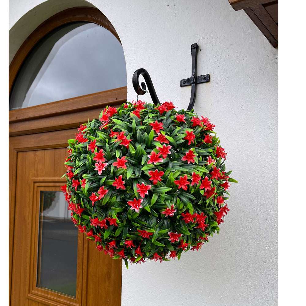 Best Artificial Red Lush Lily Flower Ball
