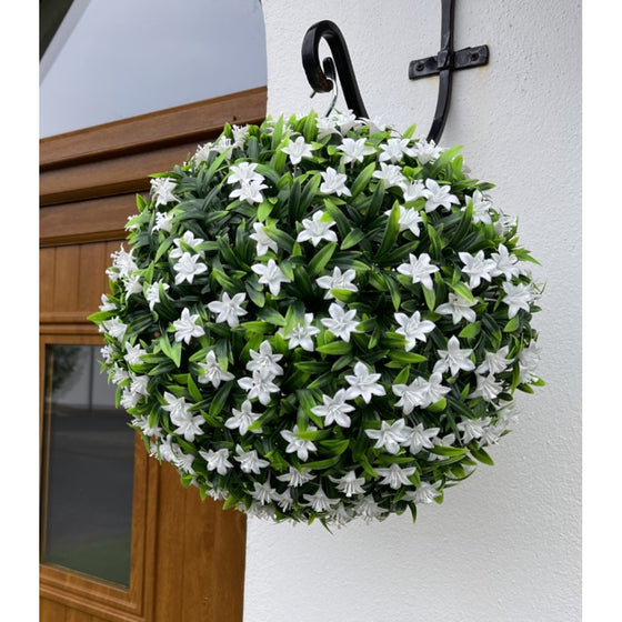 Best Artificial White Lush Lily Flower Ball