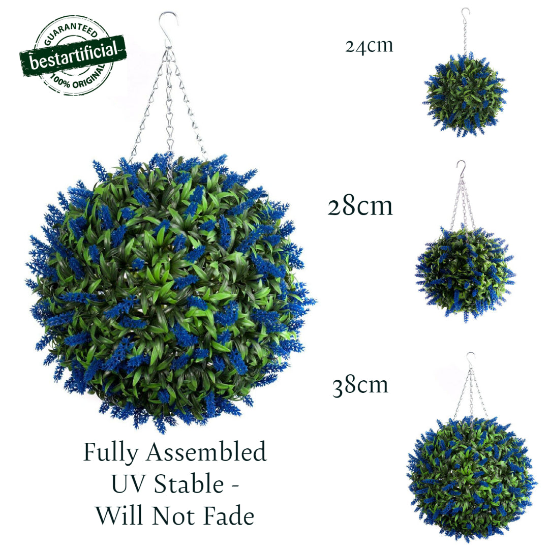 Best Artificial Blue Lush Lavender Flower Ball