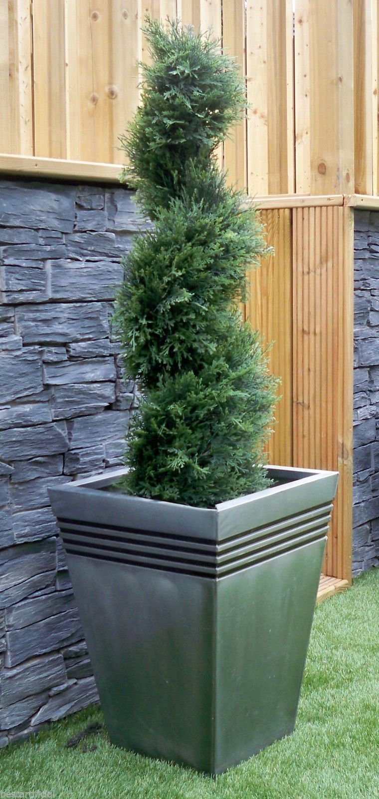 Best Artificial 3ft - 90cm Cedar Spiral Conifer Topiary Tree