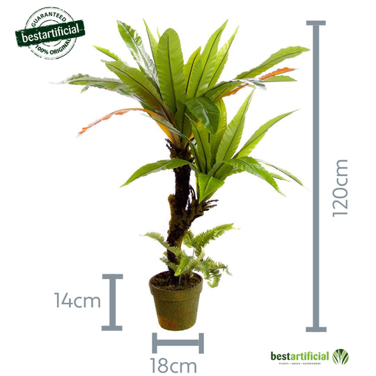 Best Artificial 120cm 4ft Birds Nest Fern Plant