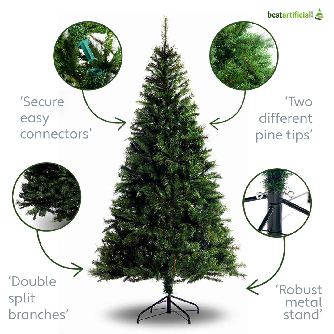 Best Artificial Colorado Pine Hinged Indoor Christmas Tree