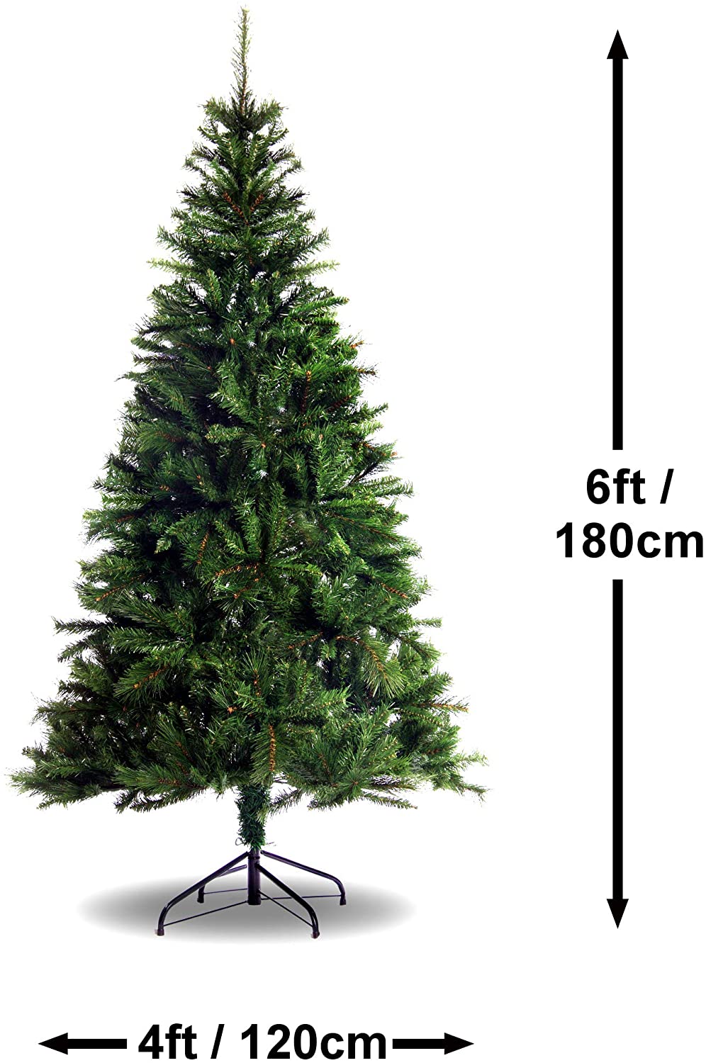 Best Artificial Colorado Pine Hinged Indoor Christmas Tree - size and measurements